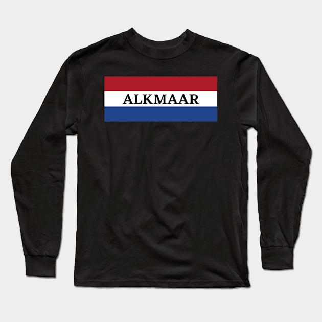 Alkmaar City in Dutch Flag Long Sleeve T-Shirt by aybe7elf